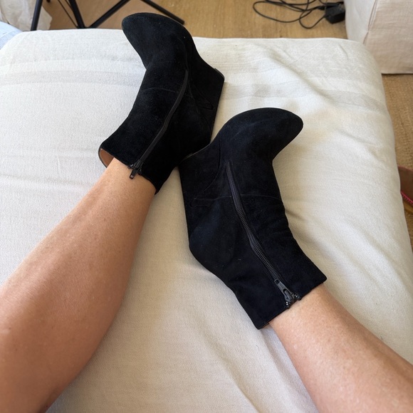 REVOLVE Pura Lopez Black Suede Wedge Boots. Great comfortable Sexy ❤️ - Picture 7 of 12